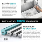 Stainless Steel 17 in 16 Gauge Undermount Kitchen Sink KHU101 (17 Inch)