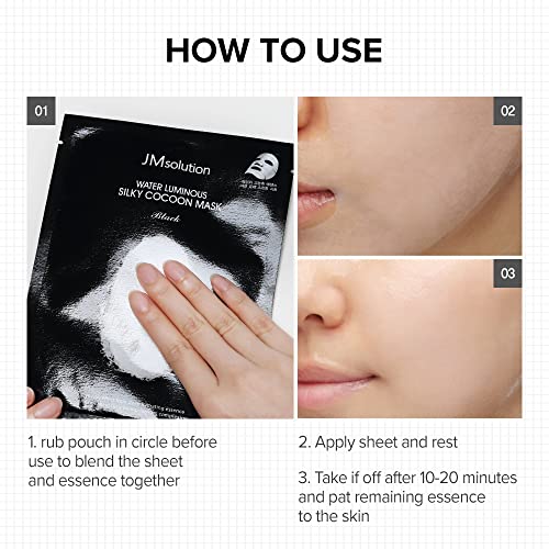 Water Luminous Silky Cocoon Mask Black 10 Sheets