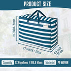 Heavy Duty Moving Bags (Classic Navy Stripe / 27 Gallon-4 Pack)