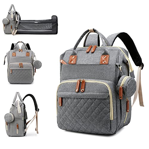 Diaper Bag with Changing Station (Grey)