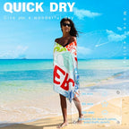 Microfiber Beach Towel (4 Pack Turtle Words Butterfly / 32x71 inch)