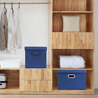 Large Storage Bins with Lids (3-Pack Large / Classic Blue)