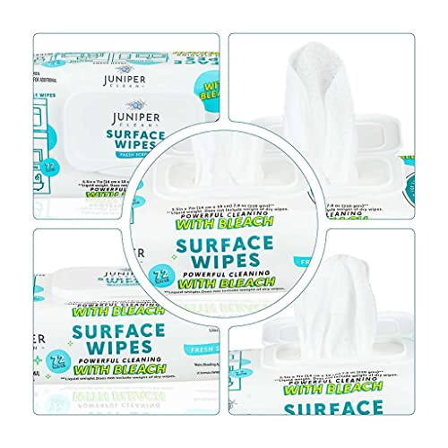 6 Pack Surface Cleaning Wipes with Bleach (72 Count (Pack of 6))