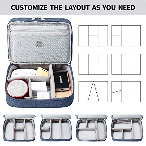 Travel Cable Organizer Bag (Dark Blue / S)