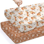 Baby Fitted Crib Sheets (Squirrel&foliage / 52X28 Inch)