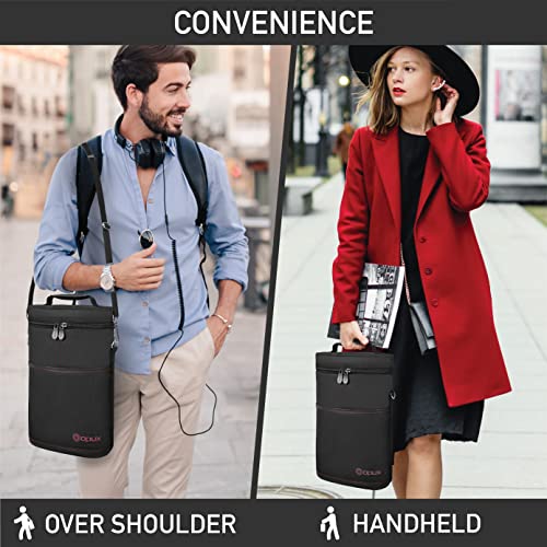 2 Bottle Wine Carrier Tote (Black)