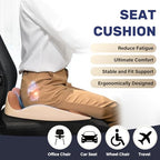 Car Seat Cushion with Memory Foam (Beige / 1 Piece)