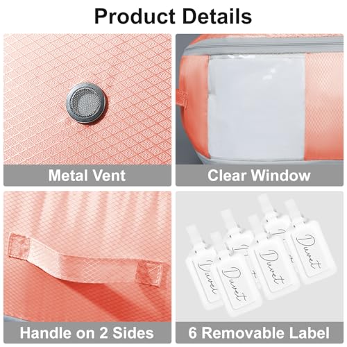 Comforter Storage Bag (Pink / 6 Pack - 3-Layer)