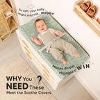 2 Pack Organic Changing Pad Covers for Girl (DinoDood)
