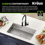 Dex 32 inch Undermount 16 Gauge Stainless Steel Single Bowl Kitchen Sink (32 Inch / Single Bowl)