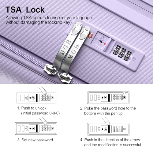 26 Inch Large Expandable Checked Luggage Hard Shell Suitcase (26 inch / Purple)