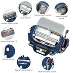 Small Underseat Carry On Luggage Bags for Travel with 10 Pockets (Blue / Underseat Carry-On)