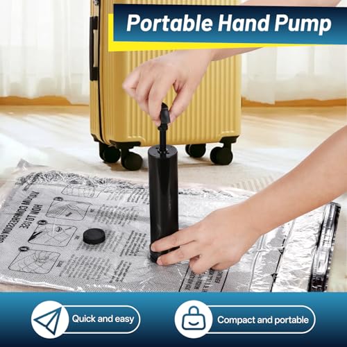 Travel Vacuum Bags for Luggage with Hand Pump (9 Combo)