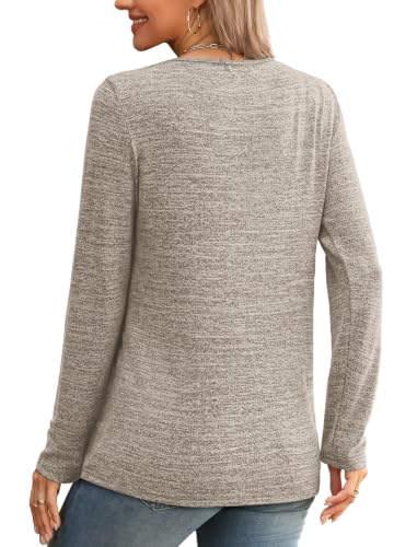 Fall Tunic for Women Fashion Clothing Oversized Sweaters Travel Outfits 2XL (XX-Large / All Khaki)
