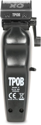 TPOB X Digital Brushless 6800rpm Professional Hair Trimmer Hair Clippers for Men, Psycho Zero Gapped T-Blade Trimmer Cordless Rechargeable Edgers Clippers (X Clipper Black with Stand)