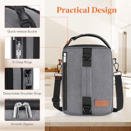 Insulated Lunch Box for Men (Gray / 8.2L)