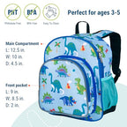 12 Inch Toddler Backpack for Kids (12 x 10 x 4.5 inches / Dinosaur Land)