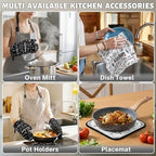 Black and White Kitchen Decor Set (Black White)