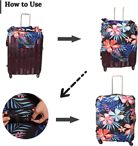 Luggage Cover (Flower / S: Fit 19-20 Inch Luggage)