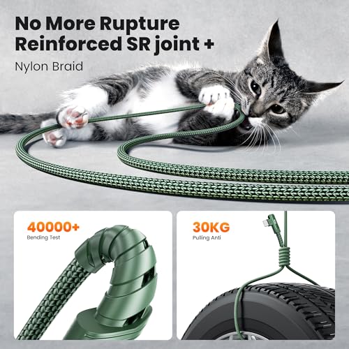 USB C Cable 10ft 2Pack (10+10FT / Green)