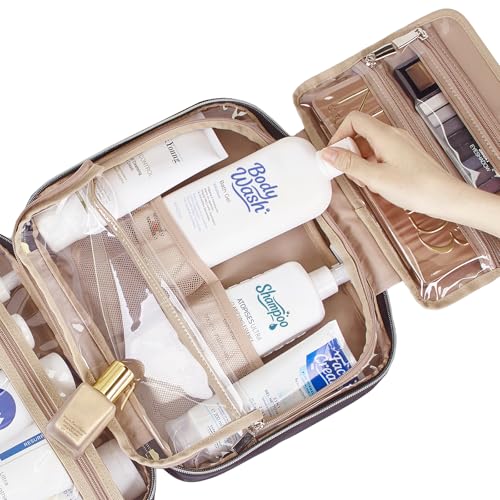 Travel Toiletry Bag for women (Large / Black)