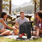 50L Laptop Lunch Backpack for Men with Lunch Compartment and USB Port (Black / 50L)