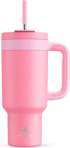 POWCAN 40 oz Tumbler with Handle, 2-in-1 Straw and Sip Lid, Dishwasher Safe by POWCAN