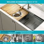 Stainless Steel 45 in Undermount Kitchen Sink KWU120 (Stainless Steel / 45 inch / Sink)
