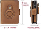 Mens Wallet Card Holder: Pop Up Aluminum Case, Genuine Leather, RFID Blocking - Image 4