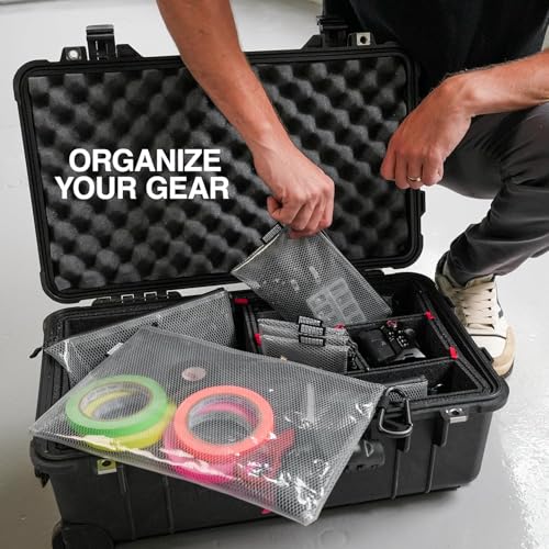 Air Production Medium Clear Zipper Pouch (Black / Medium)