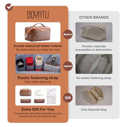 Travel Makeup Bag for Women (02-A-Brown)