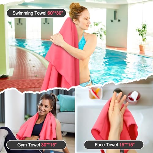 Quick Dry Travel Towel (Red)