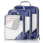 3 Set Compression Packing Cubes for Travel (Navy / 3 pcs)