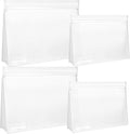 SPLF 4 Pack Leakproof Clear Toiletry bags, TSA Approved Quart Size Zipper Bags by SPLF