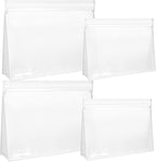 SPLF 4 Pack Leakproof Clear Toiletry bags, TSA Approved Quart Size Zipper Bags by SPLF