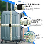Luggage Straps for Suitcases (White Green)
