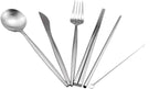 Gugrida Reusable Travel Utensils, 7 Pieces Portable 18/10 Stainless Steel - Image 6