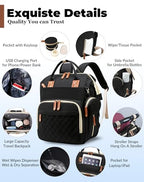 Diaper Bag with Changing Station (Dark Black)