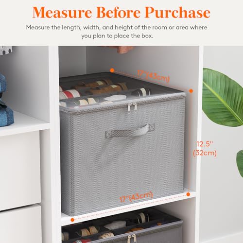 Shoe Storage Organizer for Closet (Light Gray)