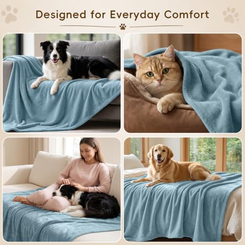 Fleece Throw Blanket 50x60 (Dusty Blue / Throw(50" X 60"))