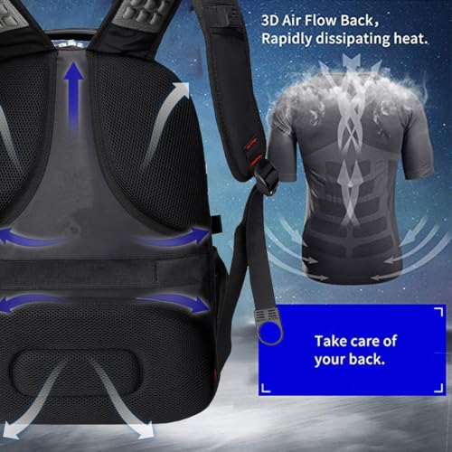 Extra Large Travel Laptop Backpack for Men (Black / Travel Backpacks)