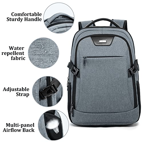 Travel Work Laptop Backpack With USB Charging Port Fits 15.6 15 14 13 Inch Laptop and Notebook Business Anti Theft College Computer Bag Back Pack for Women Men (Dark Gray / 15.6 Inch)