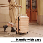 Luggage Set 3 Piece Lightweight Durable Hardshell (Apple Green)