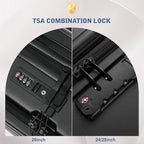 Luggage Sets 5 Piece Front Open (3-piece Set(20/24/28) / Black-1(20 top-open))