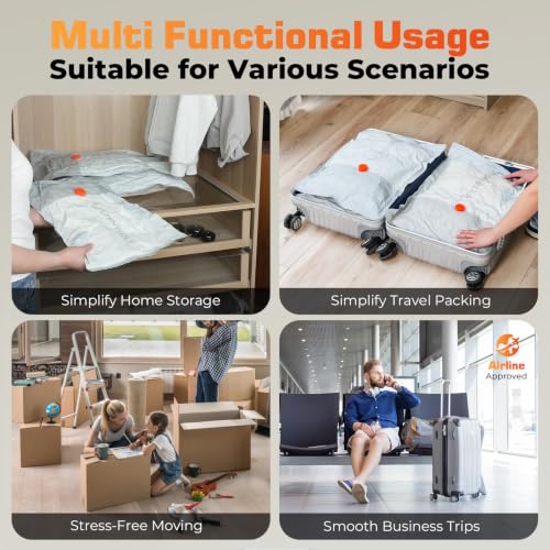 20 Combo Vacuum Storage Bags for Travel with Wireless Pump (20 Combo Set)