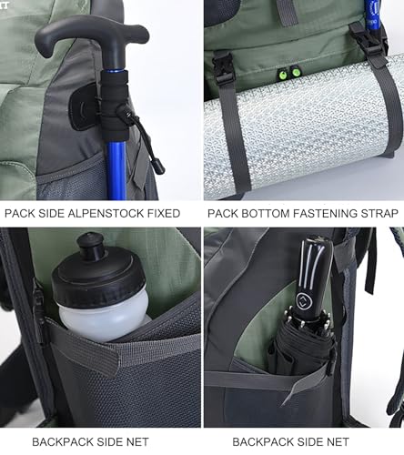 50L Hiking Backpack (50L / Gold - With Shoe Compartment)