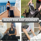 Packing Cubes for Travel (14 Black Flower)