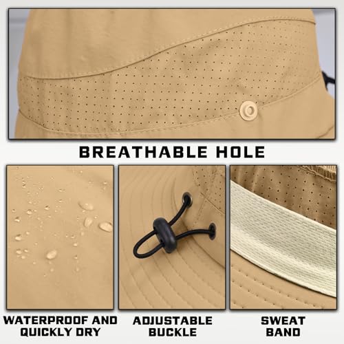 Sun Hats for Men Women (Khaki)