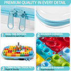 Clear Hard Shell Zipper Cases (Blue)