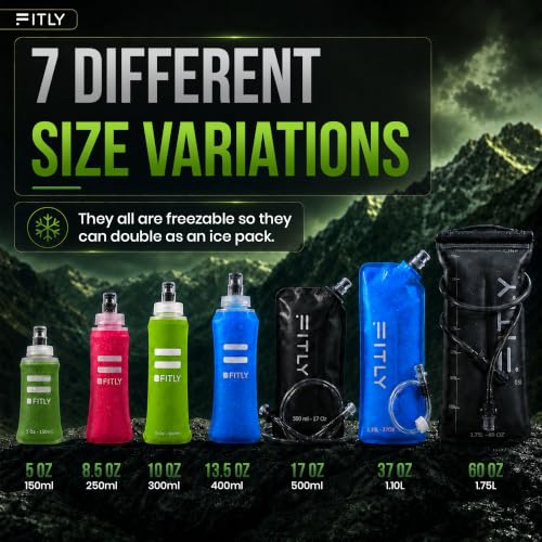 Soft Flask Running Water Bottle (Green / 10 Ounces)